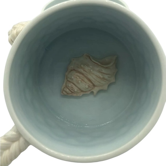 Set of 2 Grasslands Road XL Soup/ Chowder Mugs Scallop Counch Shells Mermaid - Picture 2 of 7